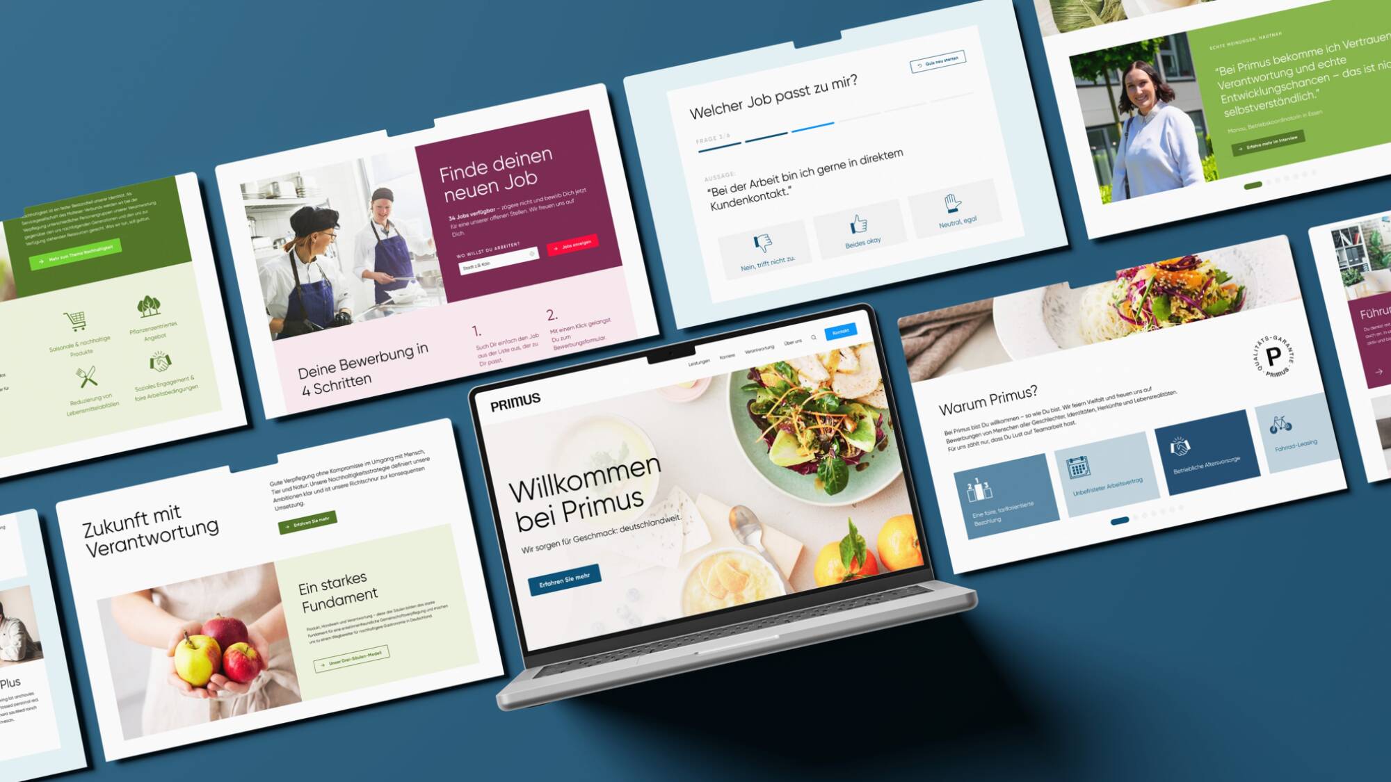 Moderne Karriereseite f&uuml;r Primus &ndash; entwickelt von mindtwo mit Fokus auf UX, Design und Recruiting-Performance.